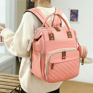Multi-function Large Capacity Diaper Bag Backpack (Pink)